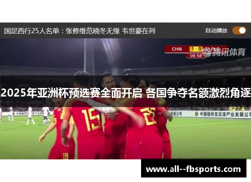 2025年亚洲杯预选赛全面开启 各国争夺名额激烈角逐